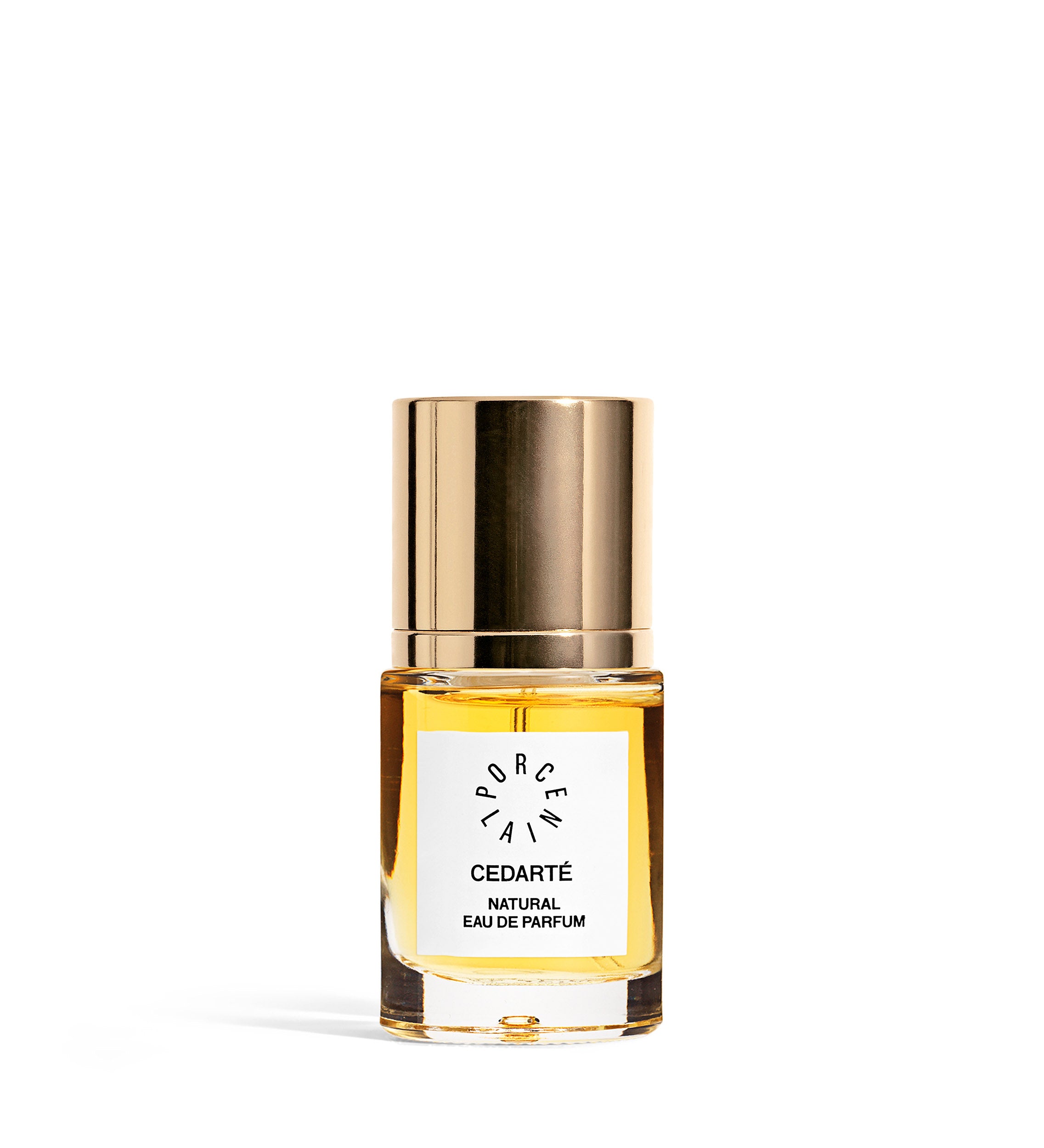 Porcelain Perfumery Cedarté 15 ML Parfume Glass with Golden Lid