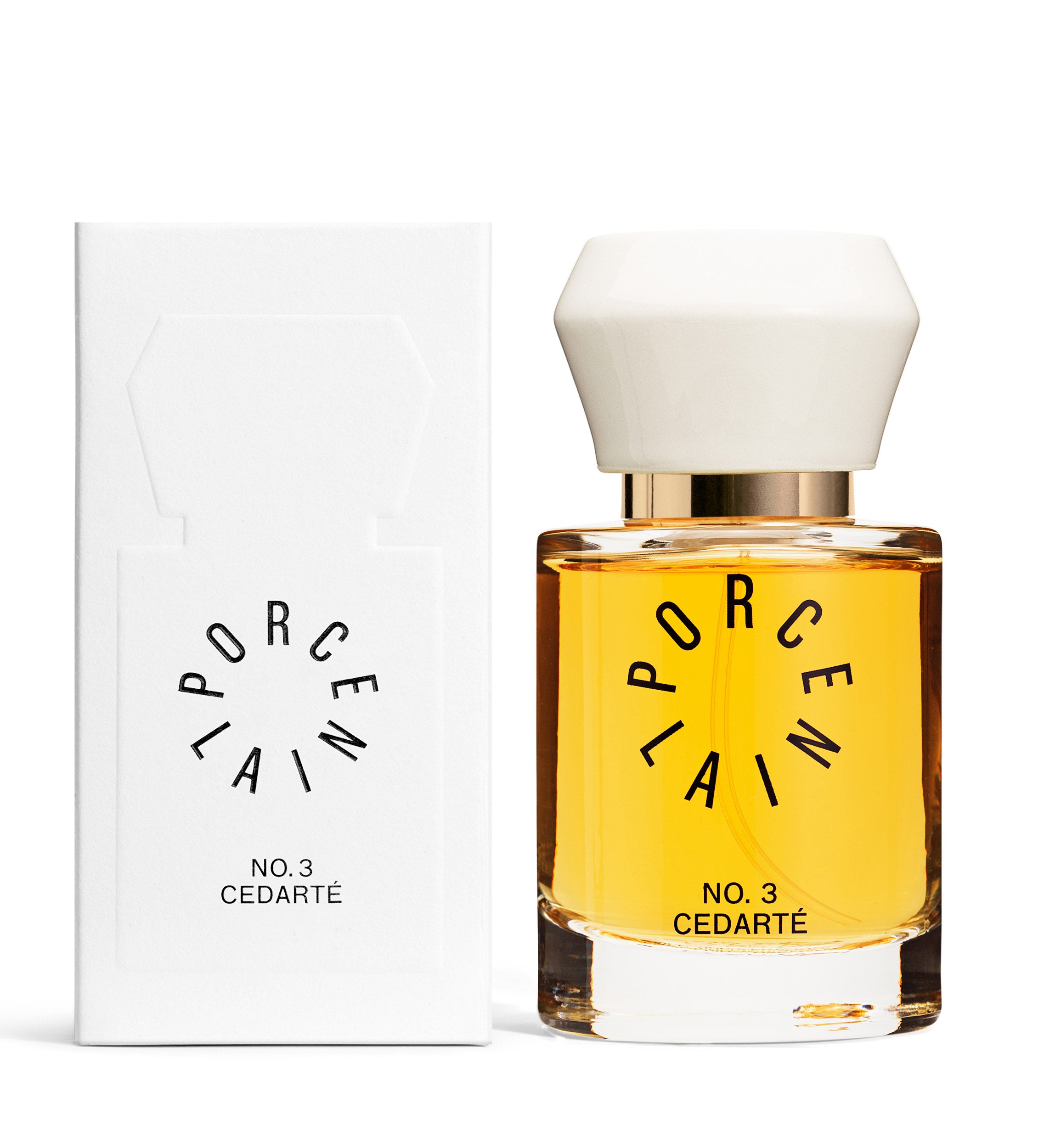 Porcelain Perfumery Cedarté 50 ML Parfume Glass with Porcelain Lid