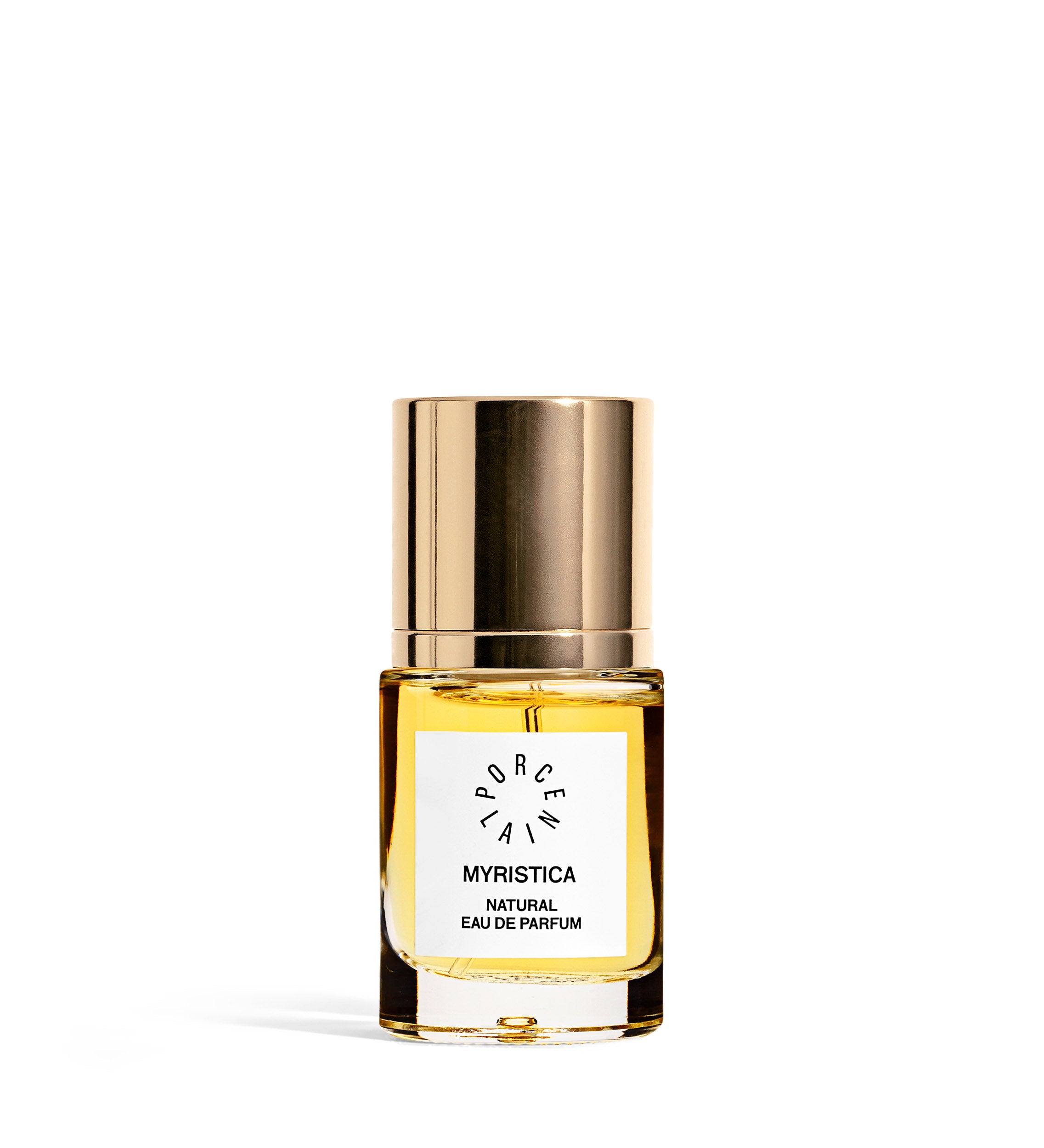 Porcelain Perfumery Myristica 15 ML Parfume Glass with Golden Lid