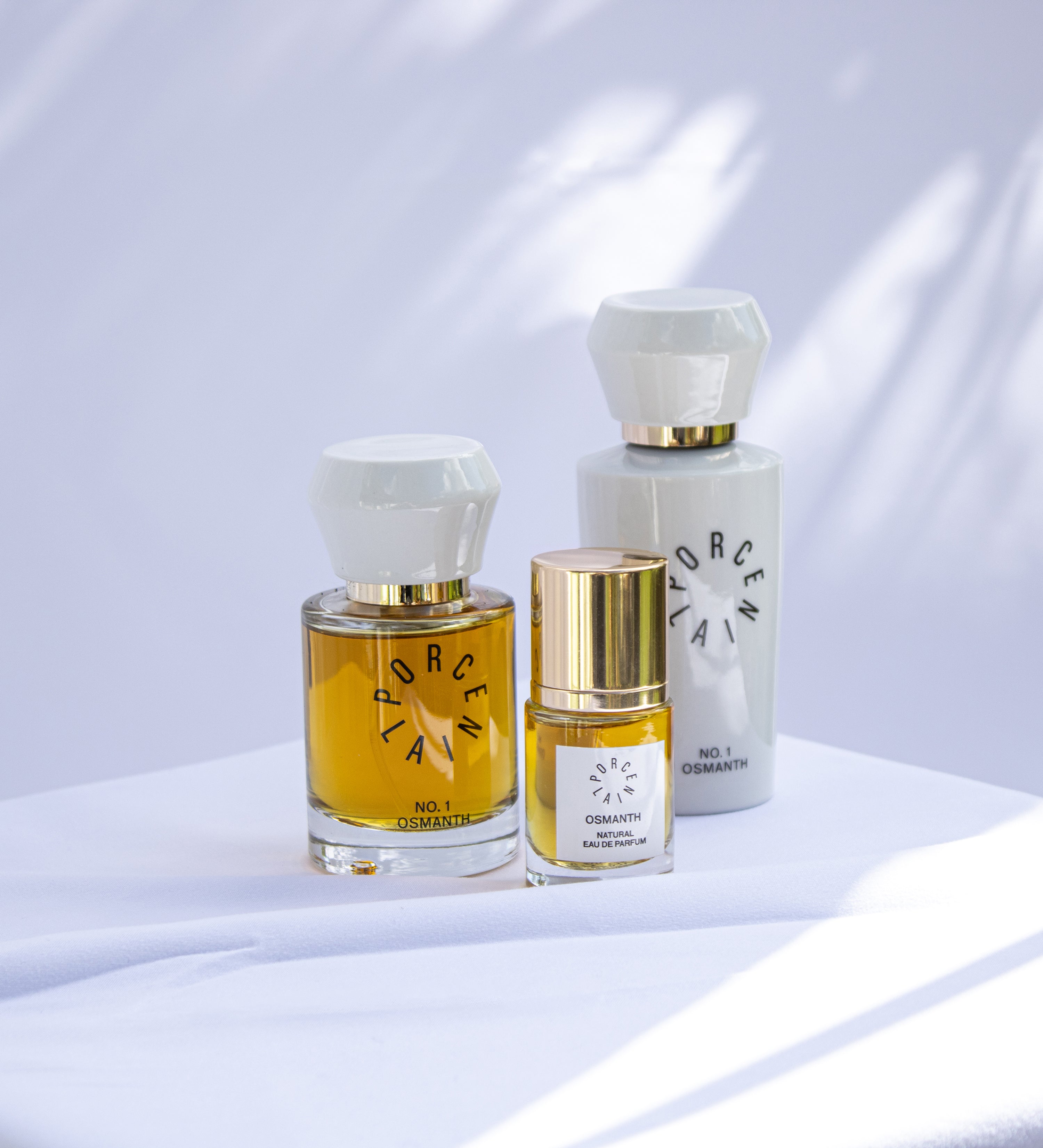 Porcelain Perfumery Osmanth 15ML Parfume Glass with Golden Lid