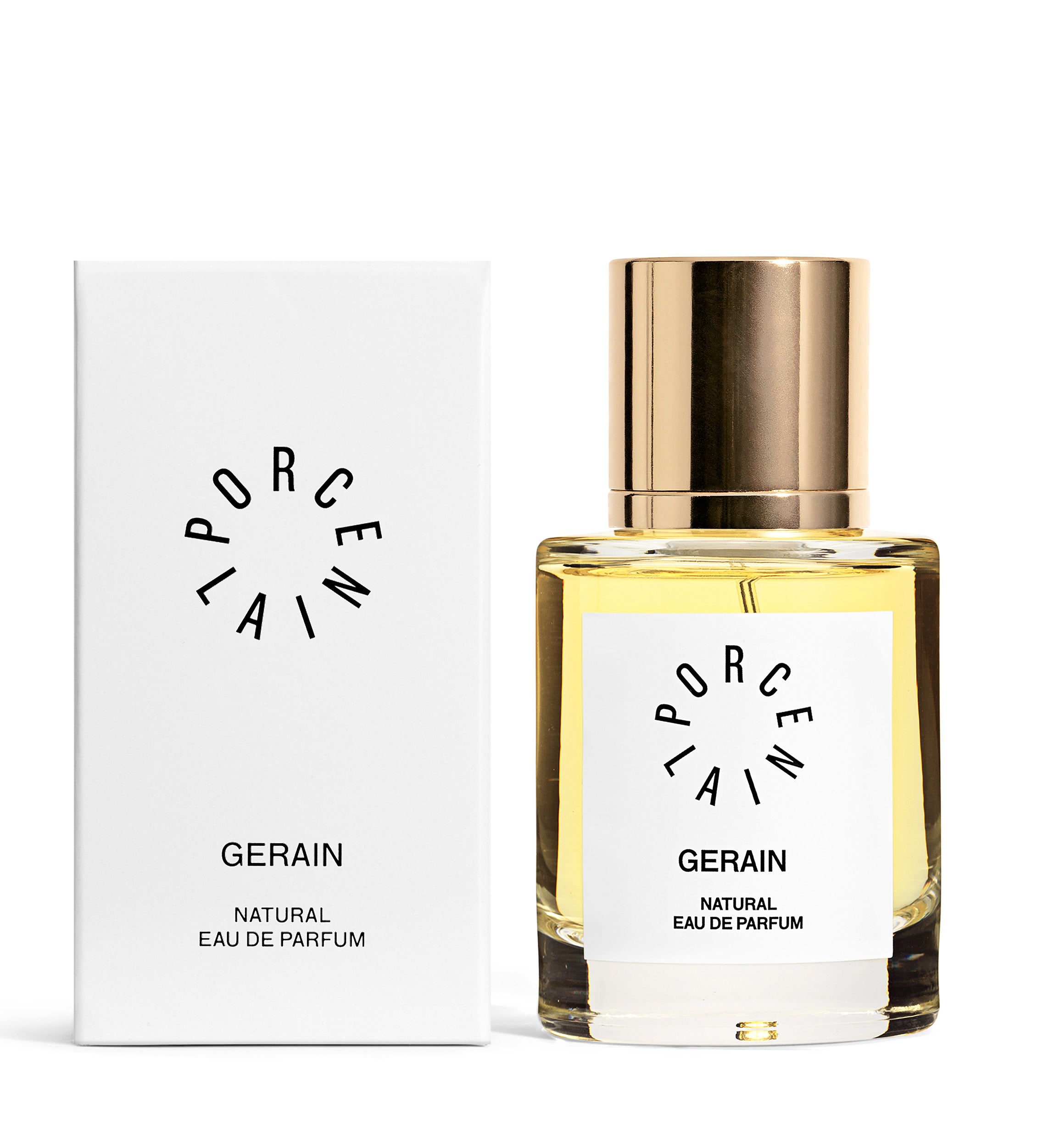 Porcelain Perfumery Gerain 50ML Parfume Glass with Golden Lid